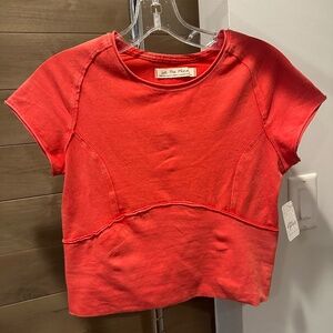 NWT Free People Protagonist Tee Red Racer - Size Medium